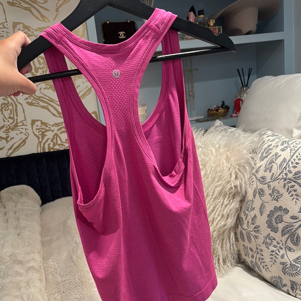 lululemon athletica Pink Backless Tank Top